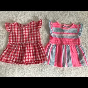 Carters 18 Month flutter sleeve tops - set of 2